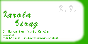 karola virag business card