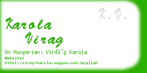 karola virag business card